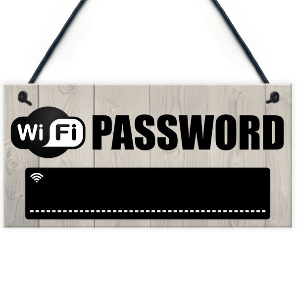 RED OCEAN Wifi Password Chalkboard House Warming Gift Hanging Plaque