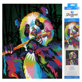 DIAMOND ART BY LEISURE ARTS Diamond Painting Kits for Adults 16"x20" Advanced Colorful Panda, Full Drill, Diamond Art Kits, Dimond Art, Diamond Art for Adults, Diamond Art Kit
