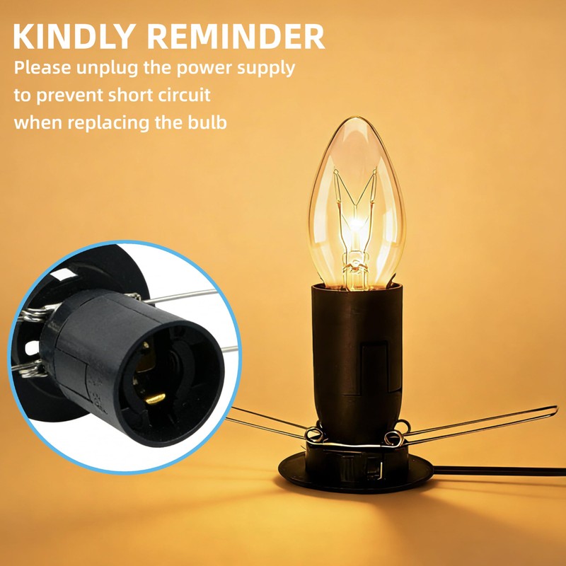 MMBGJKG Himalayan Salt Lamp Cord with Dimmer Switch and Bulbs,