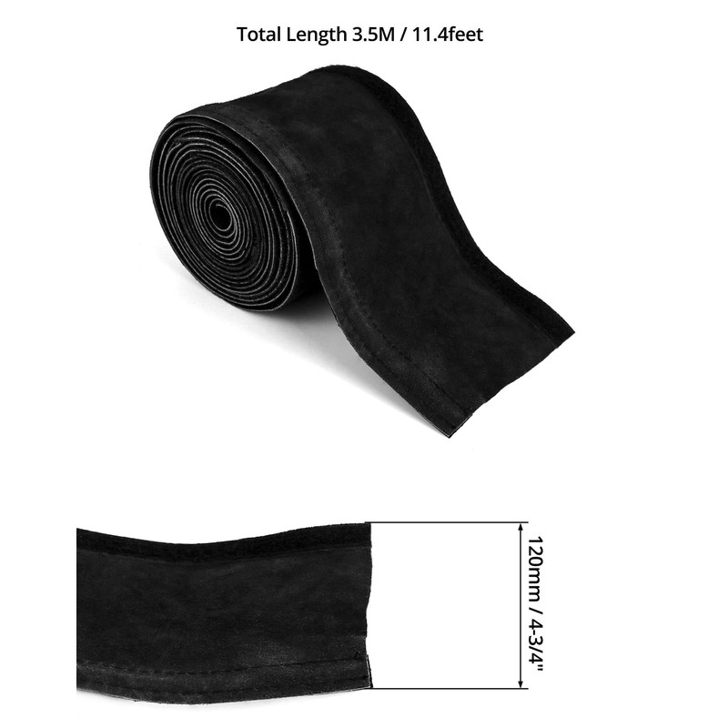 QWORK TIG Welding Torch Cable Cover, 11.4 Feet Flame-Resistant Leather