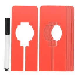 PATIKIL Clothes Dividers for Hanging Clothes, 24 Pack Rectangle Clothing Rack Divider Blank Labels Sorting Separator with Marker Pen for Closet, Red