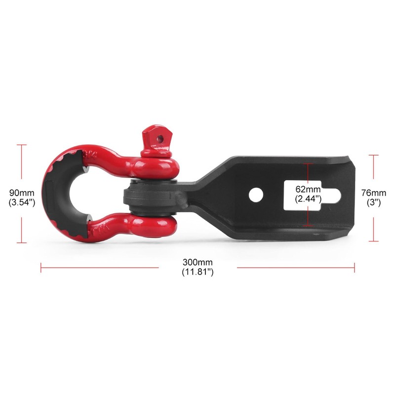 Dyno Racing Front Tow Hook Shackle Mount Kit Compatible with