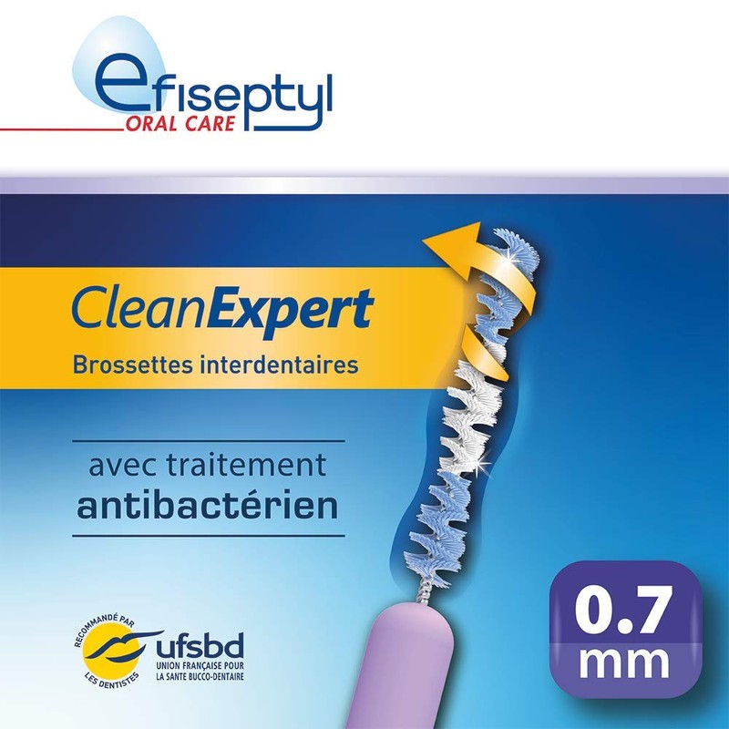 EFISEPTYL Clean Expert 0.7mm Brushes (Pack of 6)