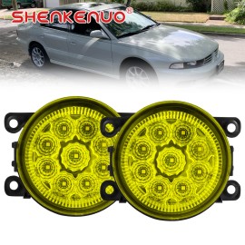SHENKENUO For Mitsubishi Galant DJ_ ED_ EF_ Saloon 2003-2007 LED Front YELLOW Fog Light