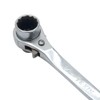 19-24mm Scaffold Spanner Ratcheting Socket Wrench Flat Satin Cr-v Ratchet