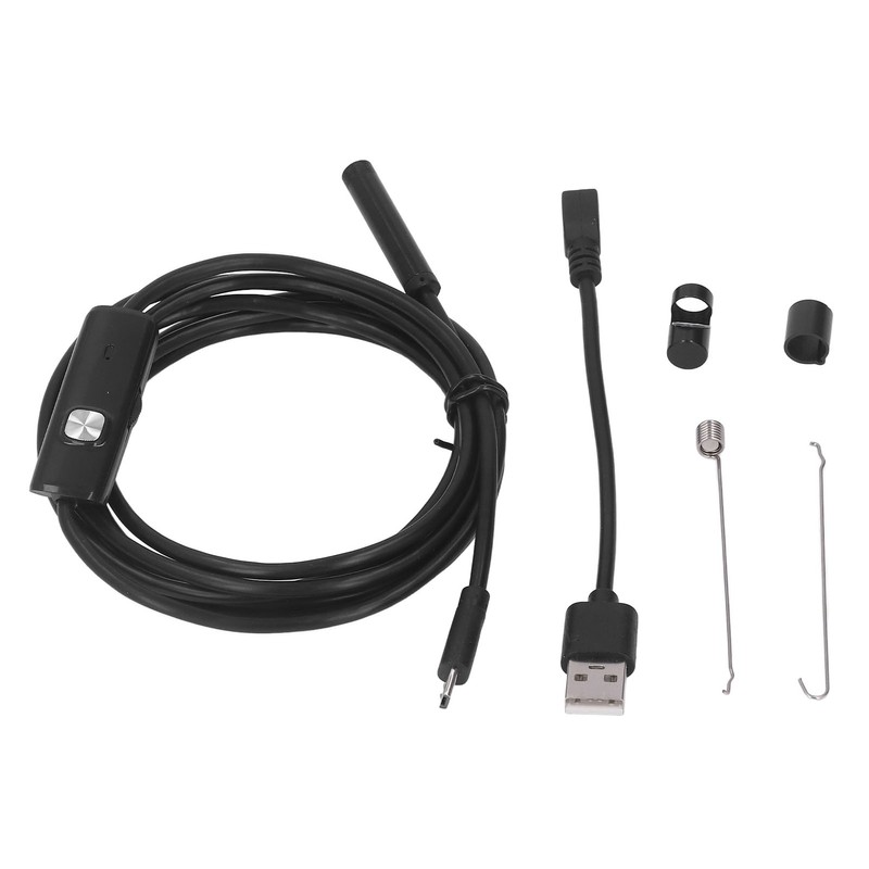 USB Industrial Endoscope with 6 LED Lights 7mm Probe Pipe