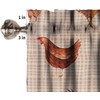 HZOHNAGO Chicken Window Valance Curtains Vintage Rooster and Hen Farm