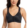 Lemorosy Front Closure Full Coverage Posture Bra Wireless Back Support
