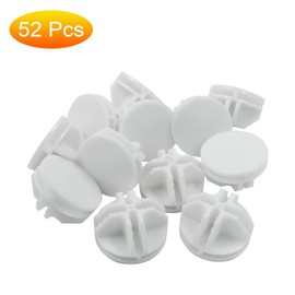 BokWin 52 Pcs Wire Cube Storage Connectors 36mm Wire Grid Cube Organizer Connectors Plastic Corner Connectors for Wire Shelf Modular Closet Storage Organizer(White)
