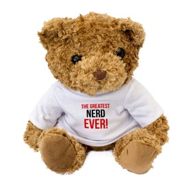 GREATEST NERD EVER - Teddy Bear - Cute Soft Cuddly - Award Gift Present Birthday Xmas