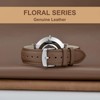WOCCI 22mm Flower Watch Band for Women, Genuine Leather, Quick