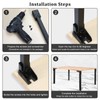 Kokone Folding Table Legs 4 Pcs 12'' Self-Locking Foldable Furniture