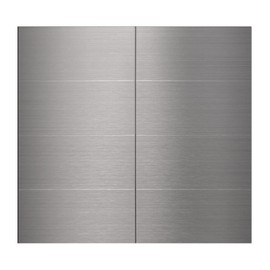 40-Pack 3"x6" Brushed Silver Aluminum Peel and Stick Tile Backsplash Panels (Brushed Aluminum)