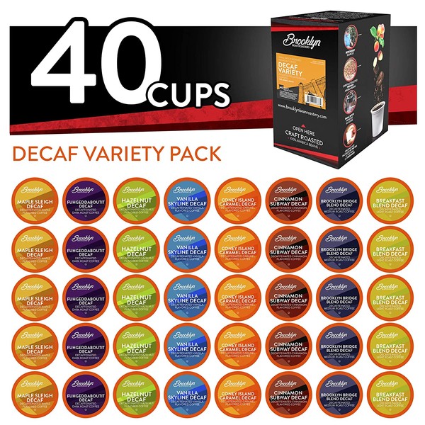 Brooklyn Beans Decaf Coffee for Keurig Coffee Pods Compatible with