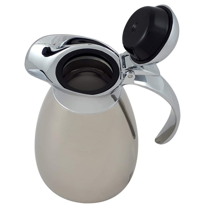 Helios Brilliant Stainless Steel Vacuum Jug 0.6 Litre, Metallic