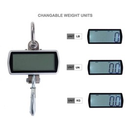 VisionTechShop Digital Crane Scale, VTS-CD 2000lb 1000kg Heavy Duty Compact Hanging Scale Touch Key LCD Display for Farm Factory