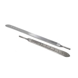 Scalpel Handles #3 + 3L Stainless Steel Knife, Blade Holder with Ruler 0-6cm for Biology Labs, Student Educational-Use, DIY Crafts, Model Making, Repairing Fits Blades No 10-16 - Multi-use Tools
