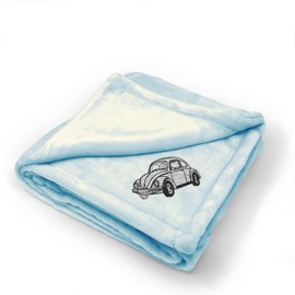 Nursery Bedding Baby Blankets for Boys & Girls Classic German Car Polyester Soft Plush Receiving Swaddle Blue Design Only