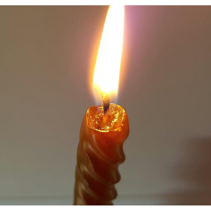 Gedengni Twisted Candlesticks Golden Taper Candle -10inch Gold Tapered Candles