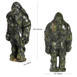 SUNYIK Green Jade Carved Gorillas Statue Figurine, Natural Stone Ape Statue for Home Office Decor Reiki Healing Meditation