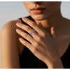 Canboer Silver Interlocked Stackable Rings for Women CZ Interlocking Stack