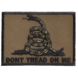 Ivamis Don't Tread On Me Gadsden Flag Black Over Army Green Patch- 3x2.25 inch - P3970
