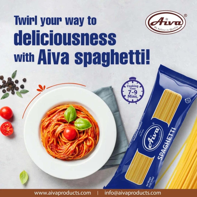 Aiva Spaghetti Pasta - 14 OZ (400 GM)