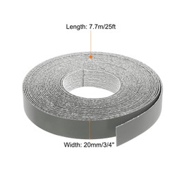 sourcing map Edge Banding, 3/4 Inch x 25ft Pre-Glued Veneer Edging Iron-on Flexible Edge Banding for Cabinet Repair Furniture Restoration, Dark Gray