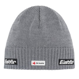 Eisbär Trop MÜ SKA Unisex Knitted Hat with Fleece Lining, gray