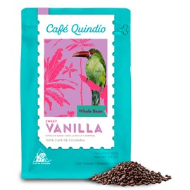 Cafe Quindio Specialty Harvest - Medium Roast 100% Colombian Excelso Whole Bean Arabica Coffee with Natural Sweet Vanilla Tasting Notes (No artificial flavorings) (8.8 Ounce (Pack of 1))