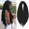 Samtress 24 Inch Double Ended Dreadlock Extensions Black 0.6 cm