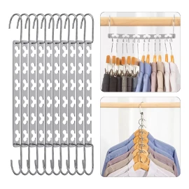 Universo en Linea Set 5 Ganchos Organizadores Ahorrador Espacio Closet Ropa