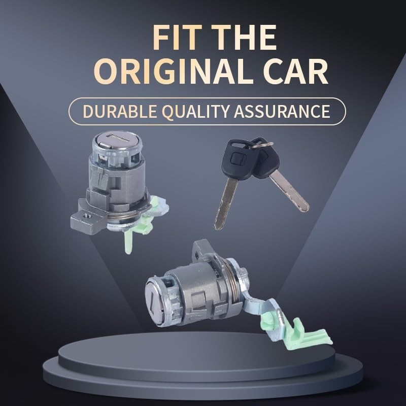 Door lock cylinder with key, Compatible with Honda 1998-2002 Accord,