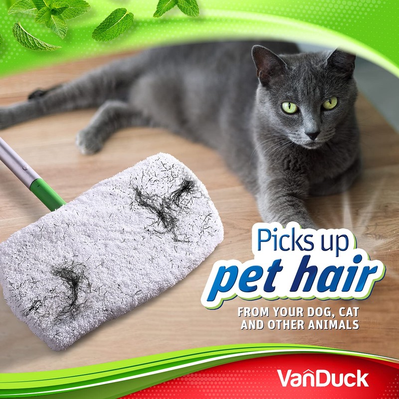 VanDuck Reusable 100% Cotton Mop Pads Compatible with Swiffer Sweeper
