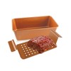 Volar Non-Stick Meatloaf Pan 2-Piece Healthy Meatloaf Pan Set Copper