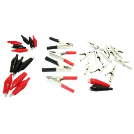 Dapetz ® Electrical Clip Assortment Set Includes Metal Alligator Crocodile Clips, Charging Connector, Mini Metal Alligator Clips Electrical Test Clamps Kit for Electrical Instrument Testing 28PCS