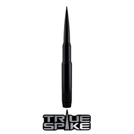 TRUE SPIKE 9 inch BLACK PENETRATOR FAT BULLET ANTENNA with ANTI-THEFT + COPPER COIL in Heavy Gauge CNC Machined Billet Aluminum Short Compatible with Hummer H3 H3T