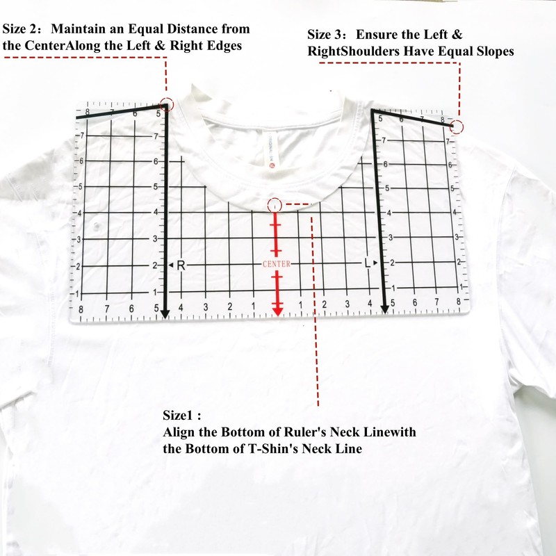 Kingria T-Shirt Rulers Guide Shirt Alignment Tool,Center Placement Guide Ruler