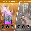 Electric Lighter Dual Arc Lighter Windproof USB C Rechargeable -