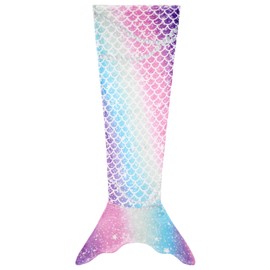 Dtiaagto Mermaid Tail Blanket for Girls, Soft Flannel Portable Mermaid Blanket for Children, Cuddly Sleeping Bags, Living Room, Sofa Blanket, Birthday Gift (55 x 20 Inches)