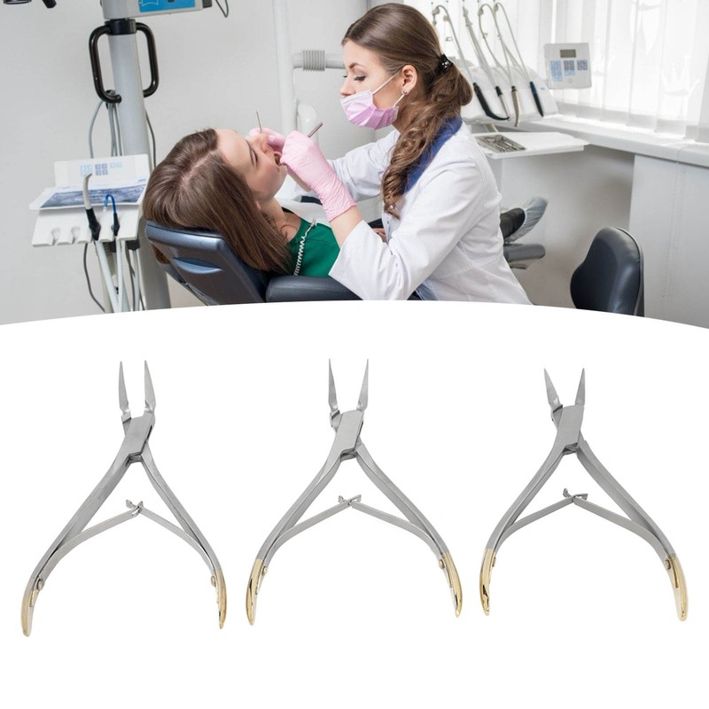 3pcs Residual Root Forceps Set Stainless Steel Dental Root Fragments