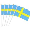 5 Pack Sweden Swede Mini HandHeld Stick Flag,Suitable For Various