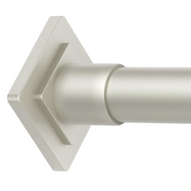 CorkLatta Brushed Nickel Shower Curtain Rod Spring Tension 30 to 80 Inch,1 Inch Diameter Adjustable Shower Rods for Bathroom,No Drilling