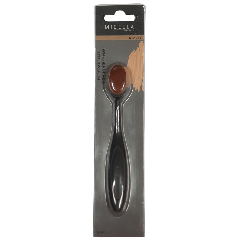 Mibella Professional Highlighter Brush, Ergonomic Handle, Black, Makeup, Face, Cosmetics,