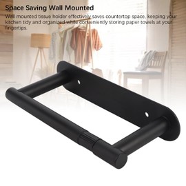 Ausla Kitchen Paper Towel Holder Stainless Steel Wall Mounted with Resistant Design for Hanging Tools and Towels