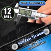 Black Tarps Heavy Duty Waterproof 10x16, 12 Mil Thick, High