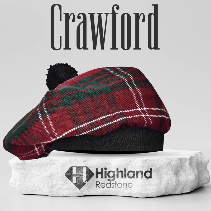 Scottish Hat Tam o Shanter Scottish Bonnet Tartan hat Acrylic