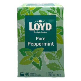 Loyd Tea 40 Teabag X4 Pure Peppermint Flavour 160 Total Herbal Infusion Tea Drink Home Office Work
