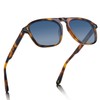 CARFIA Acetate Men's Polarized Sunglasses - Designer Tortoiseshell Frame, UV