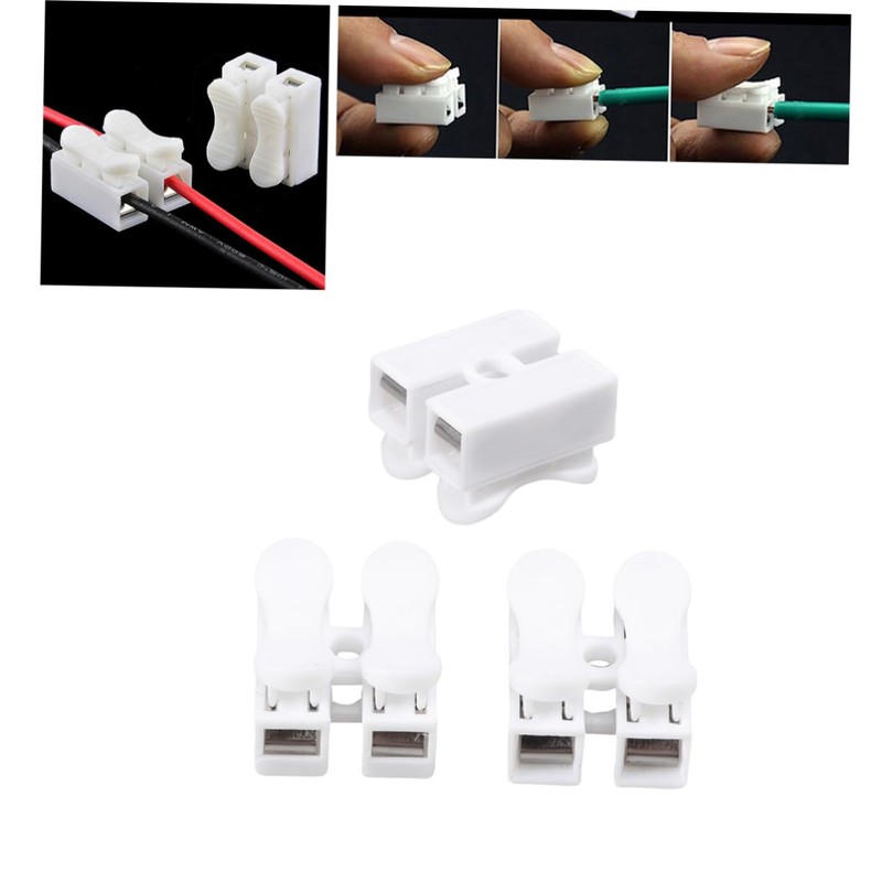 iplusmile 150 Pcs Spring Wire Connectors Gutter End Caps Lamp